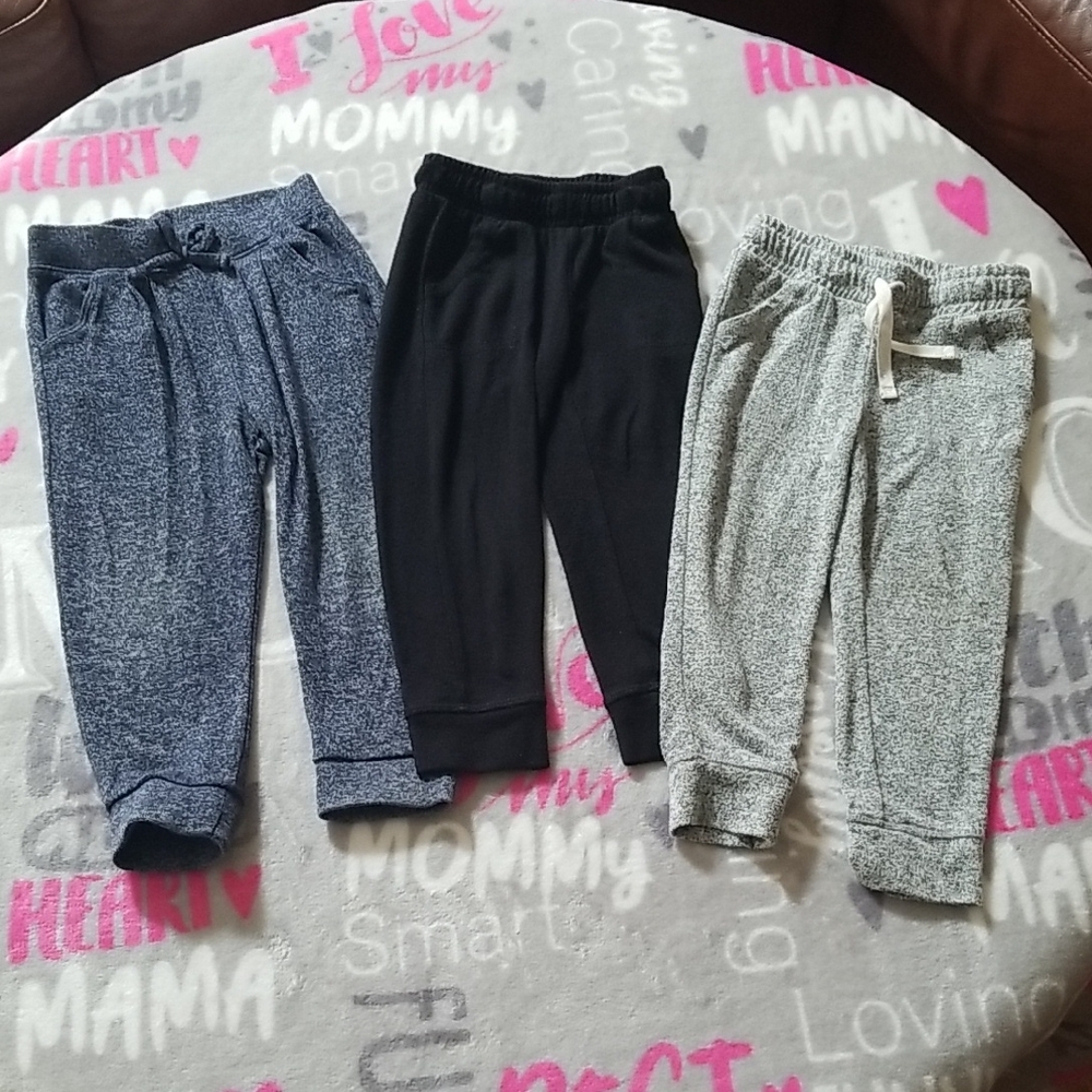 ❣5 for $25 Sale❣Bundle Kids 3-Pack Joggers - Navy Heather, Black, Gray Heather